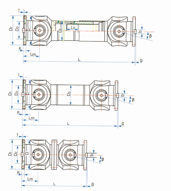 乙諦萬(wàn)向軸SWC中型萬(wàn)向軸參數(shù)表